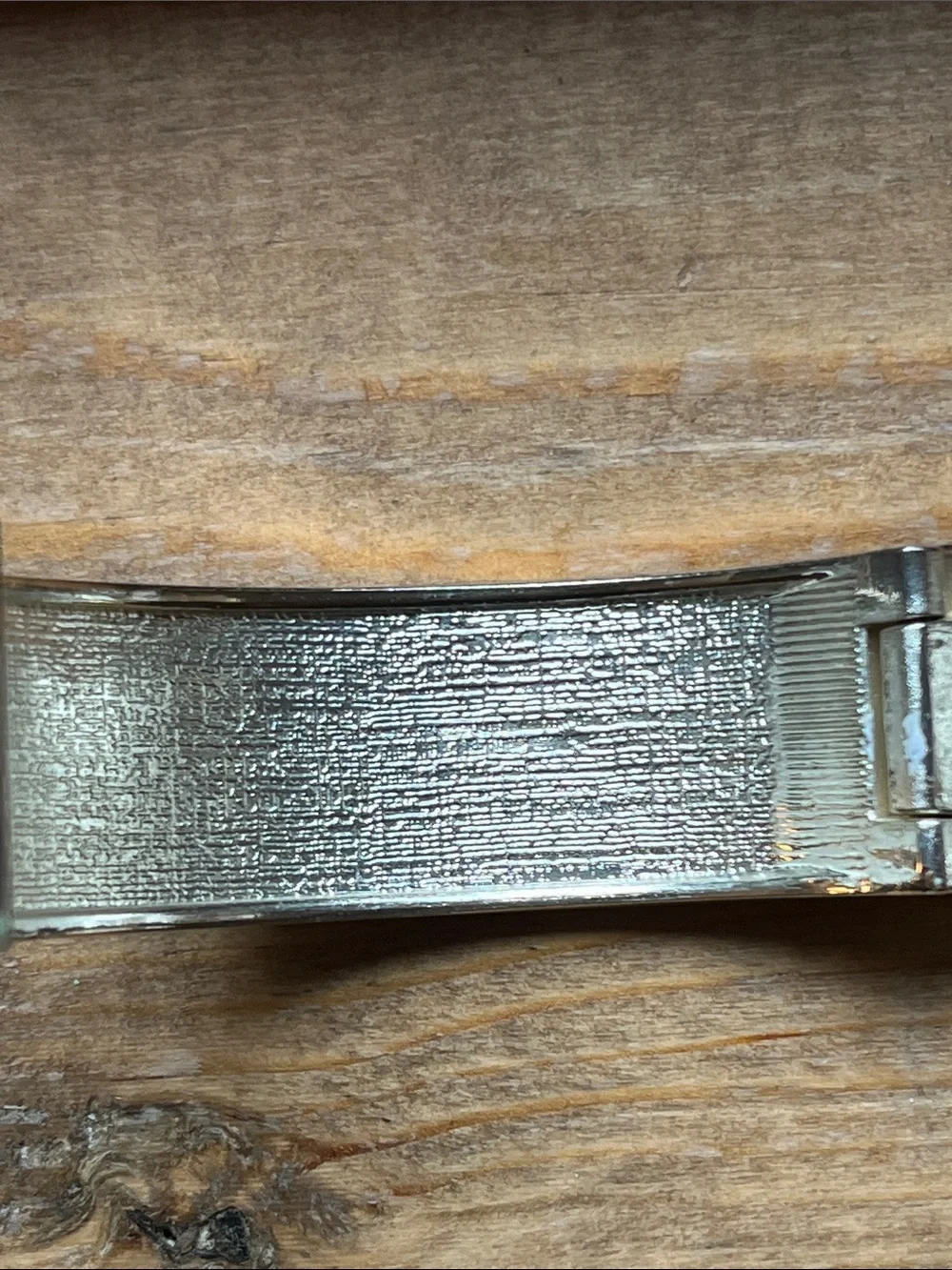 Blue Cuff Bracelet with polished silver